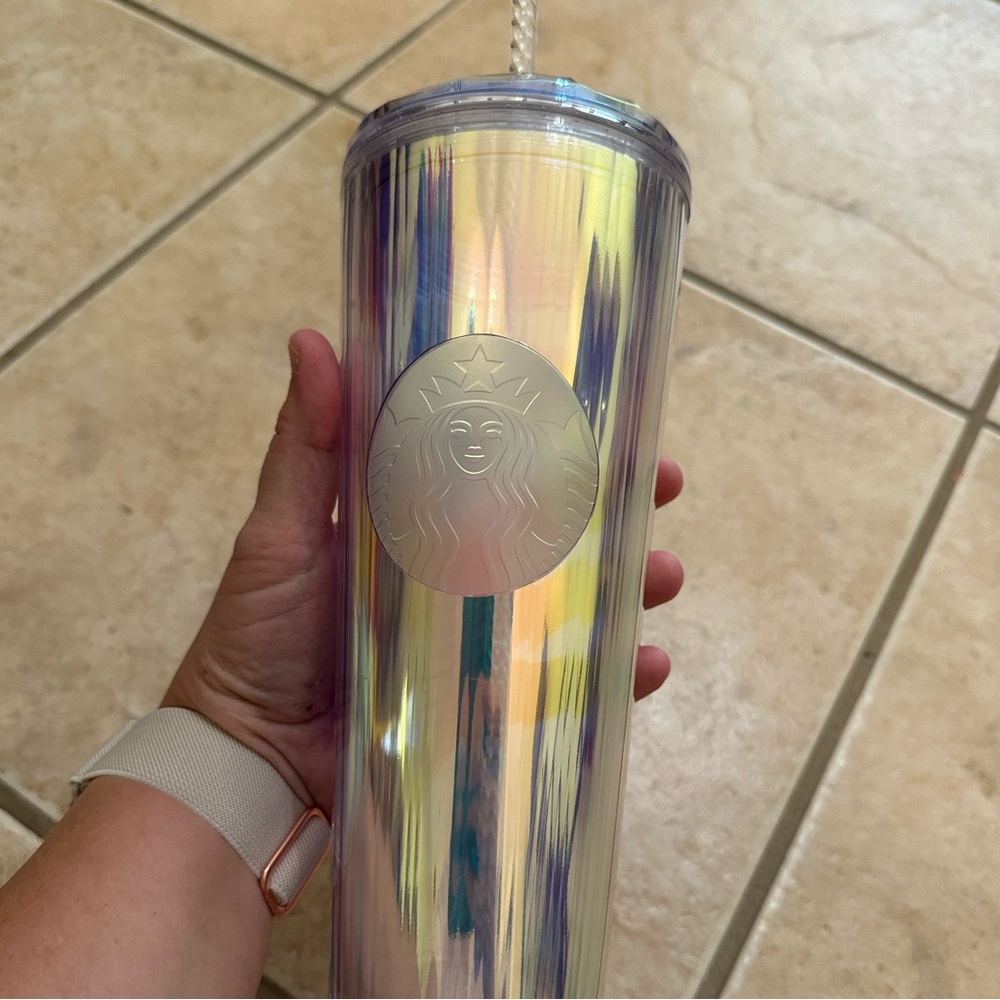 STARBUCKS 2020 Summer Iridescent Unicorn Diamond Tumbler Cup 24OZ Hologram